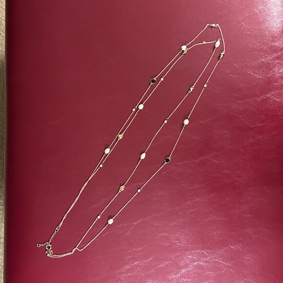 Loft Long Double Chain Station Necklace - Picture 6 of 10